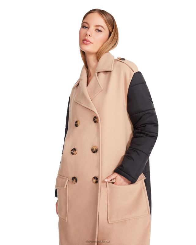 nošení velbloudí tkanina LR2BN619 ženy Steve Madden kabát ze savany
