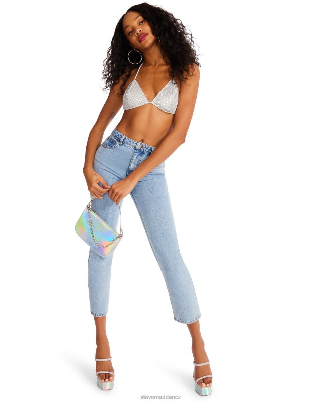 nošení kamínky LR2BN758 ženy Steve Madden kamínkový top bikin