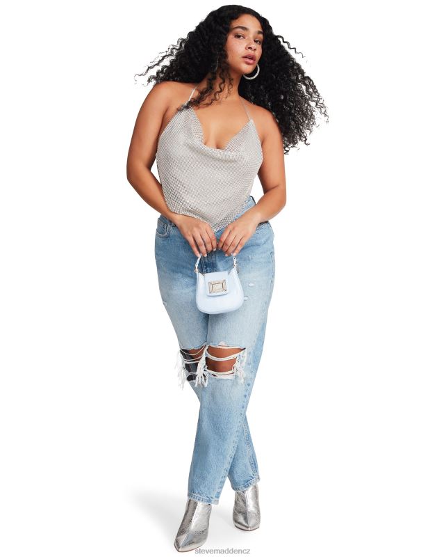 nošení stříbrný LR2BN740 ženy Steve Madden sotva tam drahokamu ohlávka
