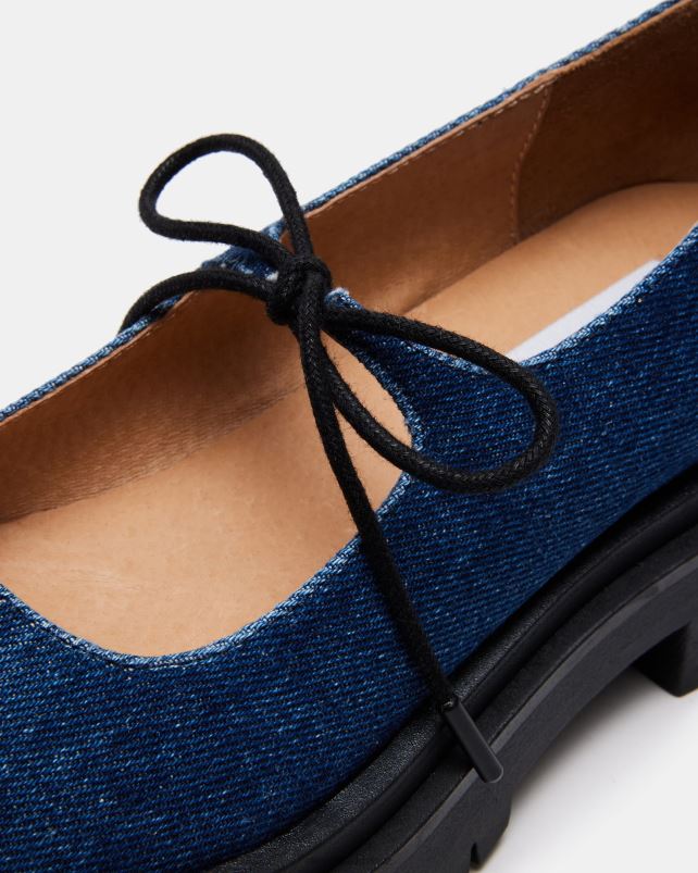 obuv džínová tkanina LR2BN524 ženy Steve Madden přistát na