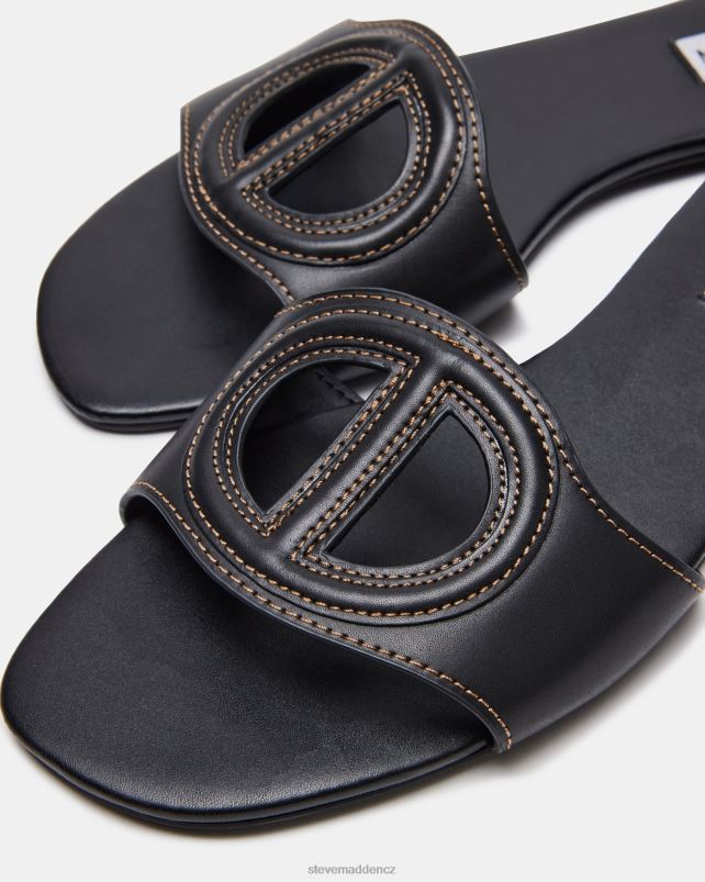 obuv Černá kůže LR2BN108 ženy Steve Madden kylah