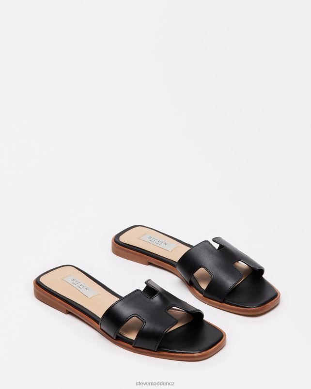obuv Černá kůže LR2BN10 ženy Steve Madden hadyn