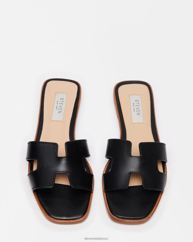 obuv Černá kůže LR2BN10 ženy Steve Madden hadyn