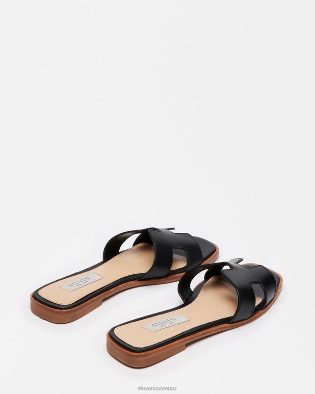 obuv Černá kůže LR2BN10 ženy Steve Madden hadyn