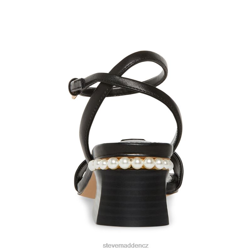 obuv Černá kůže LR2BN134 ženy Steve Madden nora