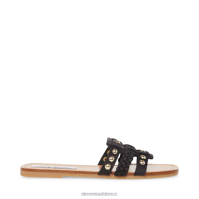 obuv Černá kůže LR2BN138 ženy Steve Madden ráj