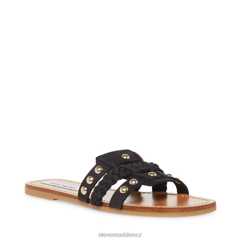 obuv Černá kůže LR2BN138 ženy Steve Madden ráj