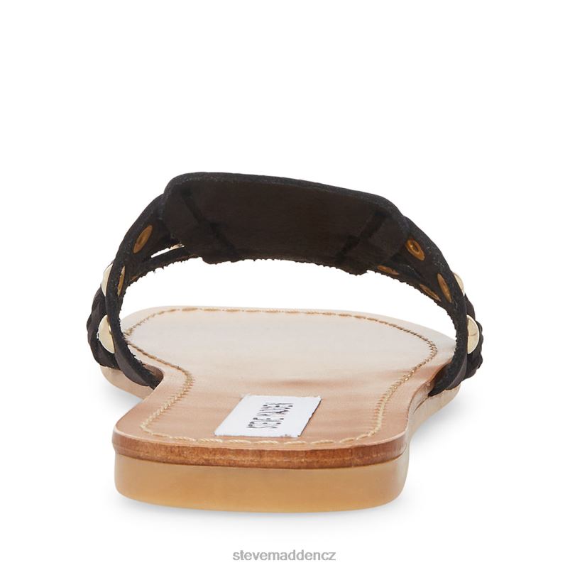 obuv Černá kůže LR2BN138 ženy Steve Madden ráj