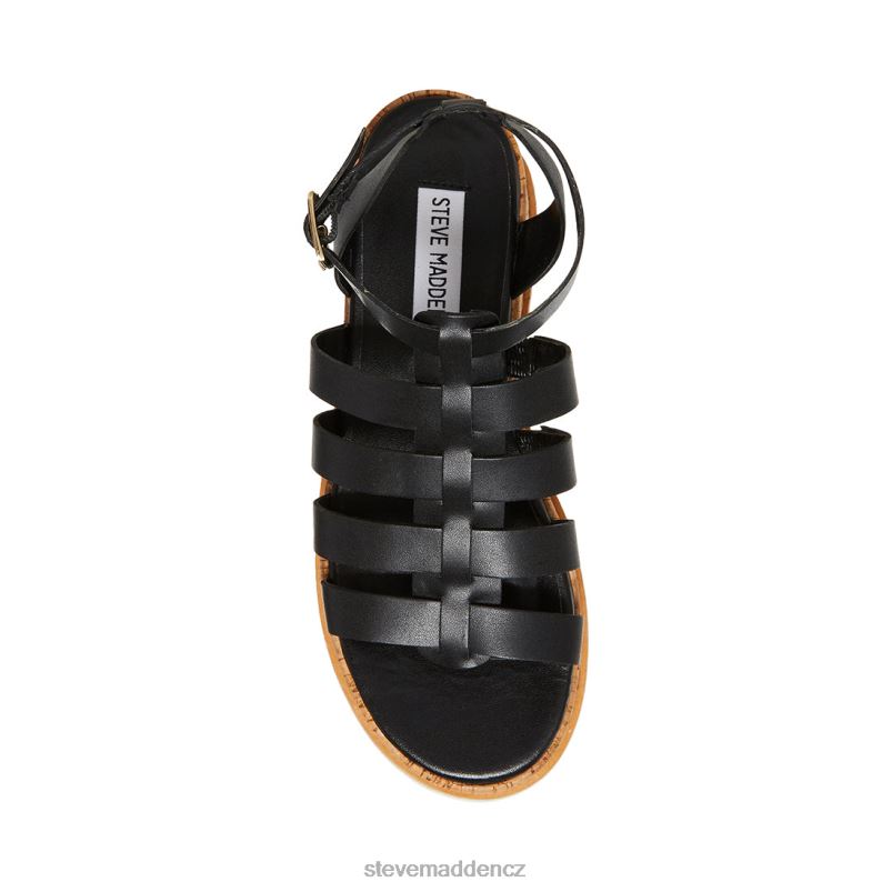 obuv Černá kůže LR2BN143 ženy Steve Madden kaydee