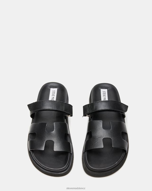 obuv Černá kůže LR2BN1 ženy Steve Madden mayven