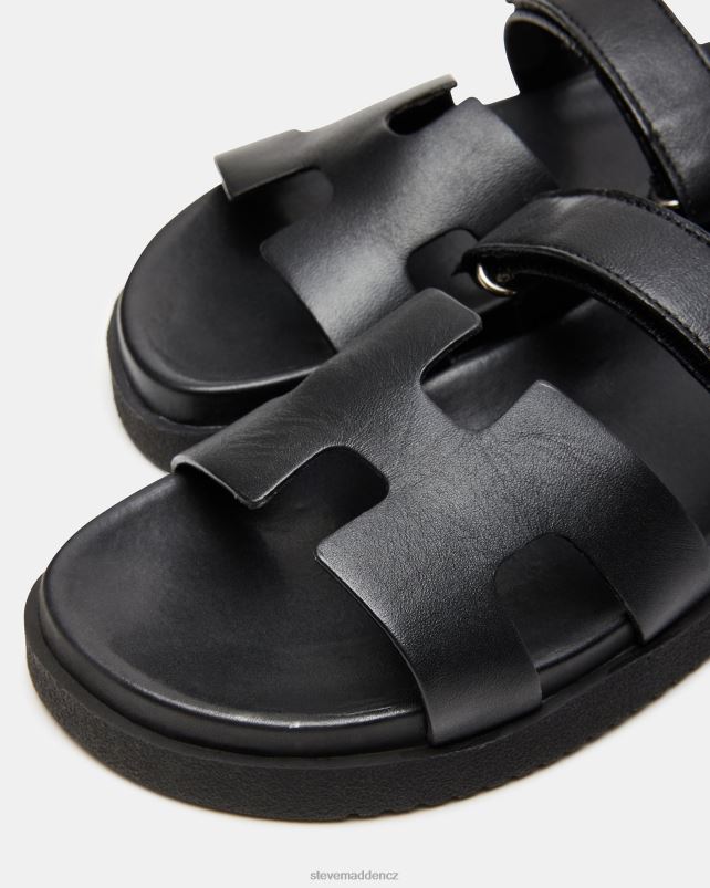 obuv Černá kůže LR2BN1 ženy Steve Madden mayven