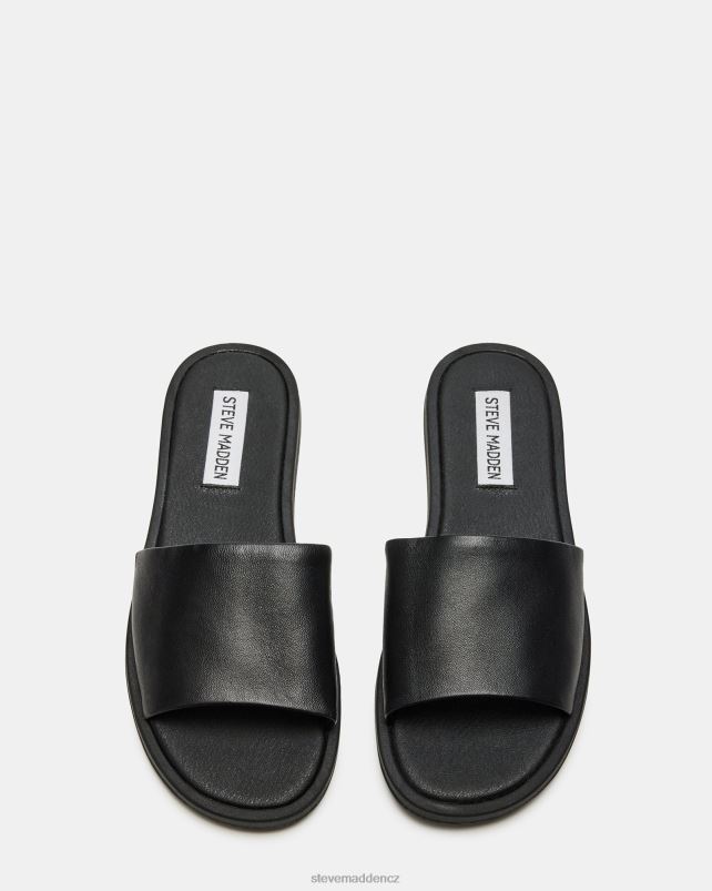 obuv Černá kůže LR2BN30 ženy Steve Madden kaya