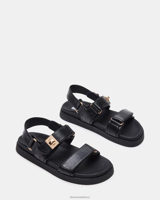 obuv Černá kůže LR2BN3 ženy Steve Madden mona