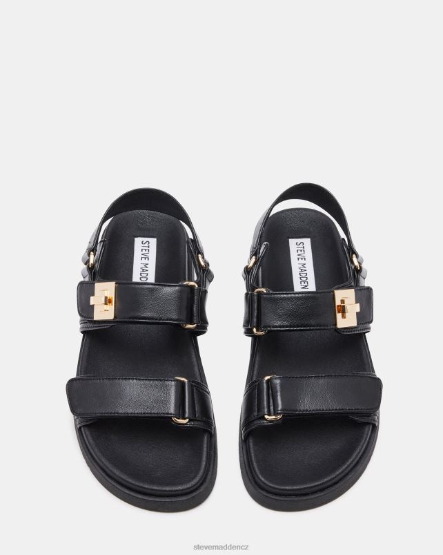 obuv Černá kůže LR2BN3 ženy Steve Madden mona