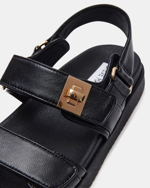 obuv Černá kůže LR2BN3 ženy Steve Madden mona
