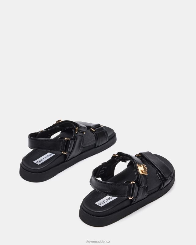 obuv Černá kůže LR2BN3 ženy Steve Madden mona