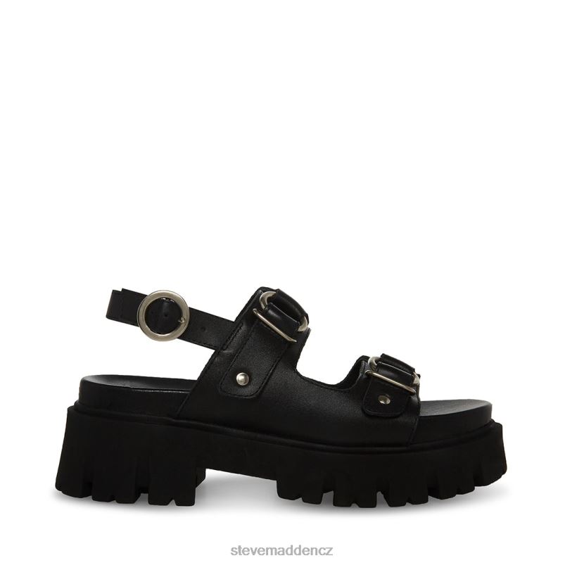 obuv Černá kůže LR2BN54 ženy Steve Madden garrick