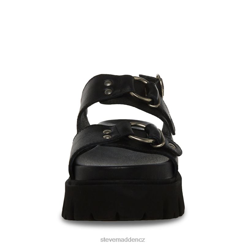 obuv Černá kůže LR2BN54 ženy Steve Madden garrick
