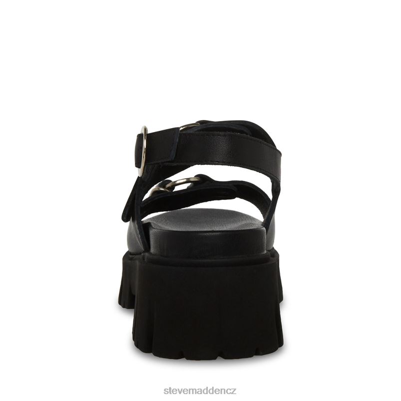 obuv Černá kůže LR2BN54 ženy Steve Madden garrick