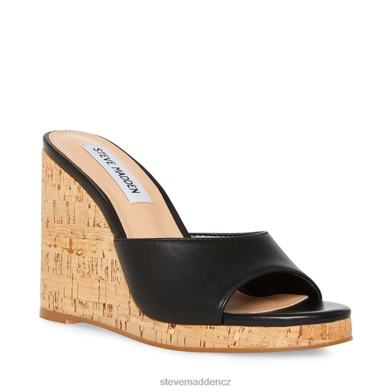 obuv Černá kůže LR2BN80 ženy Steve Madden úžasné