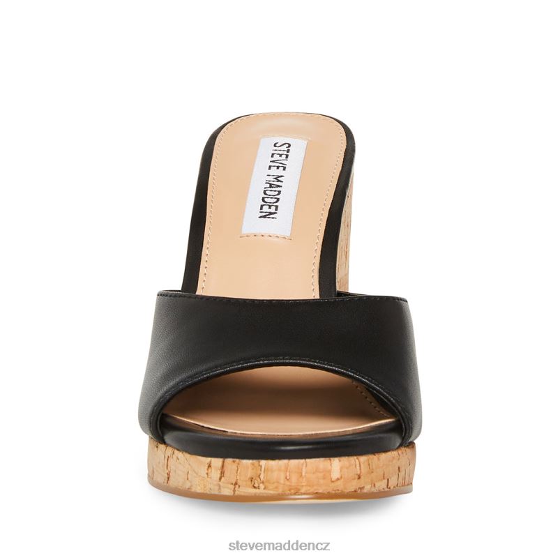 obuv Černá kůže LR2BN80 ženy Steve Madden úžasné