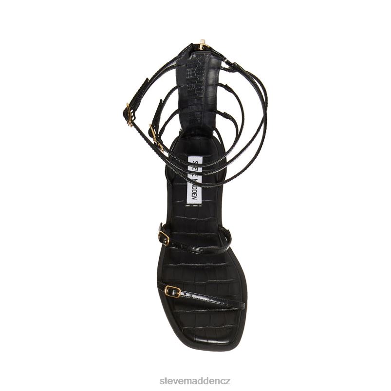 obuv černý krokodýl LR2BN127 ženy Steve Madden spartánský