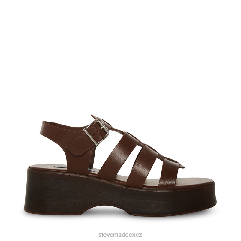 obuv hnědá kůže LR2BN158 ženy Steve Madden saraj
