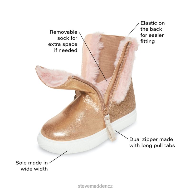 obuv bronzová multi LR2BN1171 děti Steve Madden agobi