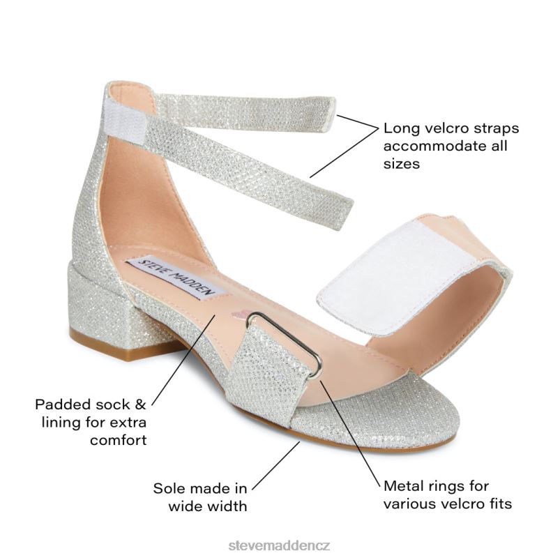 obuv stříbrný LR2BN1134 děti Steve Madden airenne