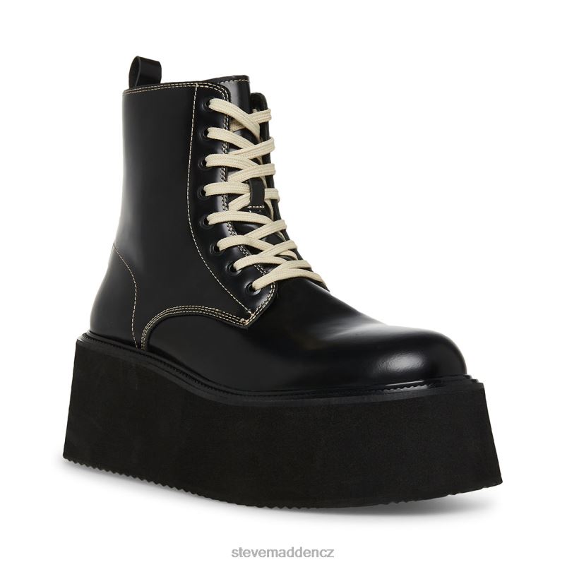 obuv černá bílá kůže LR2BN953 muži Steve Madden Lejzr