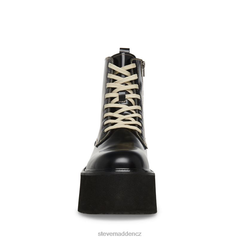 obuv černá bílá kůže LR2BN953 muži Steve Madden Lejzr