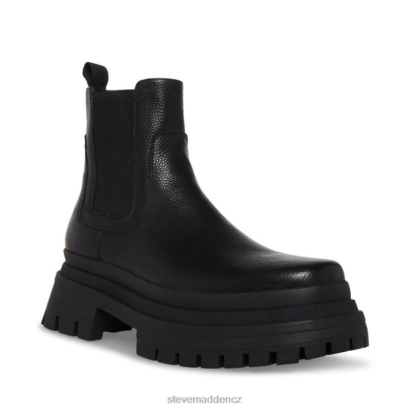obuv Černá kůže LR2BN931 muži Steve Madden zap