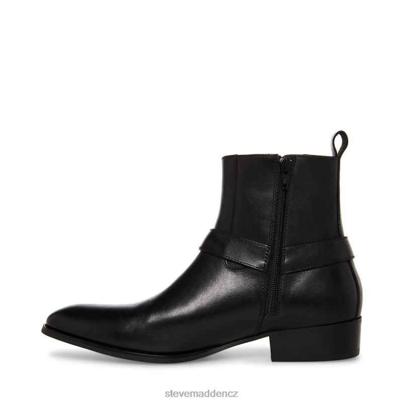 obuv Černá kůže LR2BN932 muži Steve Madden pomlčka