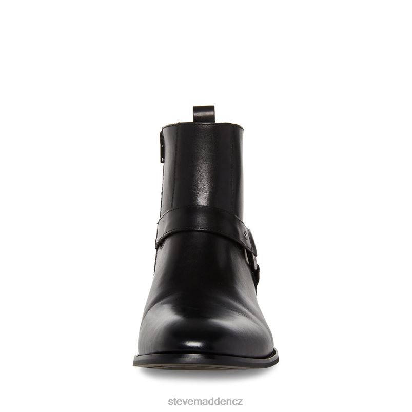 obuv Černá kůže LR2BN932 muži Steve Madden pomlčka