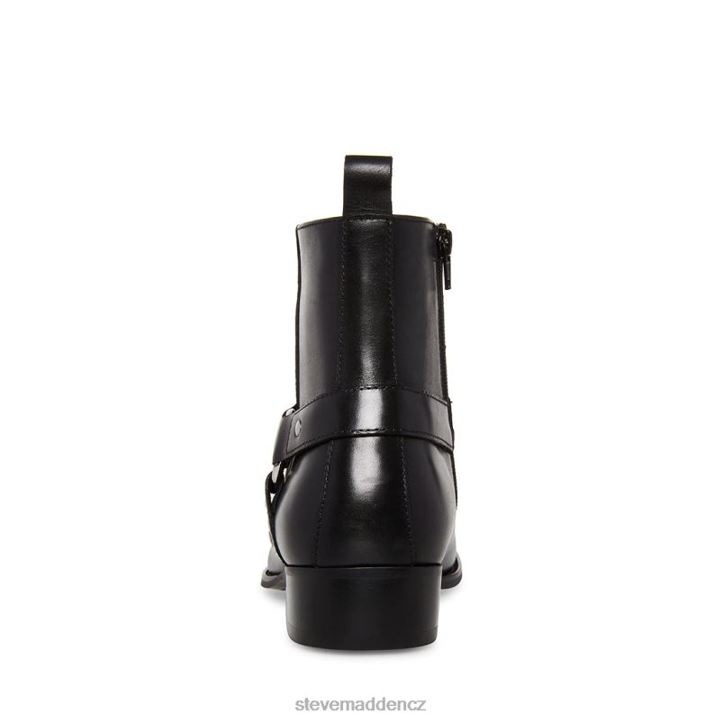 obuv Černá kůže LR2BN932 muži Steve Madden pomlčka