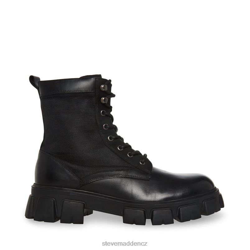 obuv Černá kůže LR2BN935 muži Steve Madden cortina