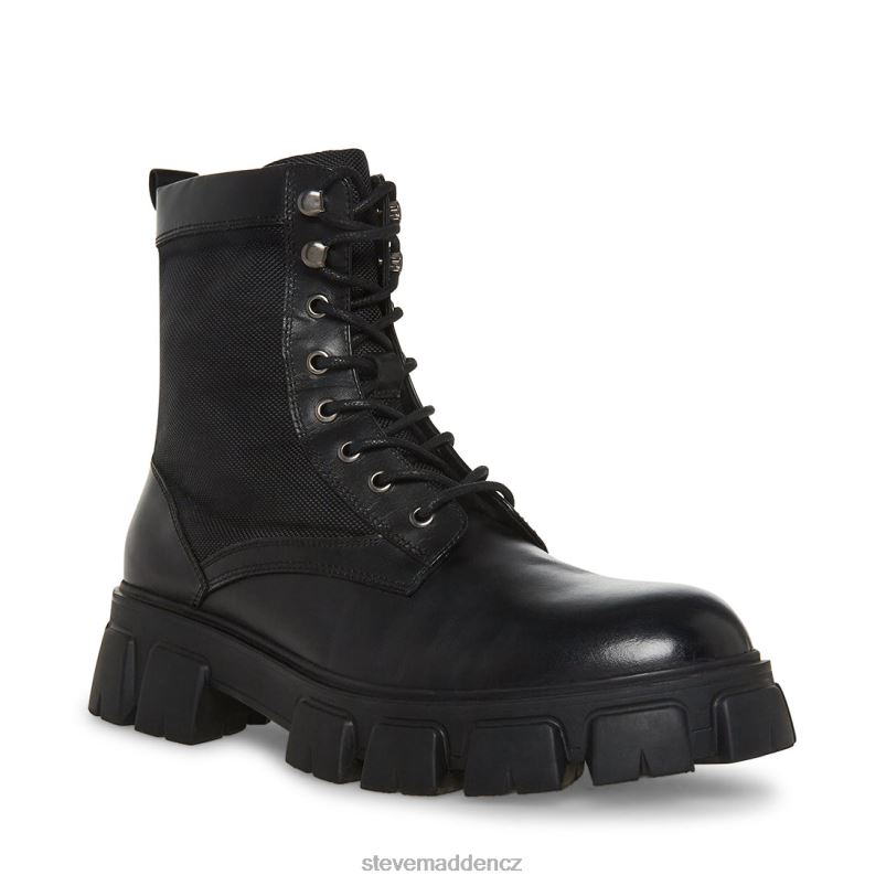 obuv Černá kůže LR2BN935 muži Steve Madden cortina