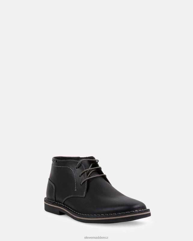 obuv Černá kůže LR2BN937 muži Steve Madden naslouchat