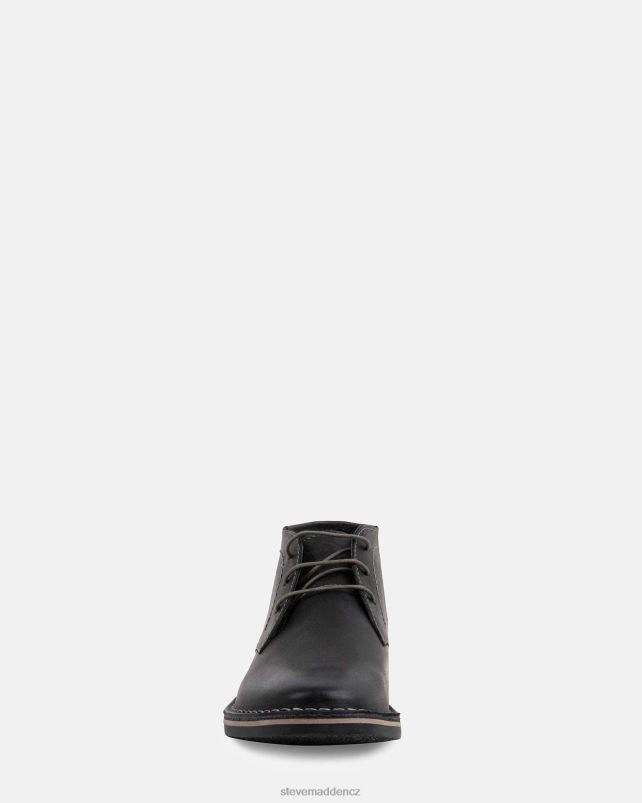 obuv Černá kůže LR2BN937 muži Steve Madden naslouchat