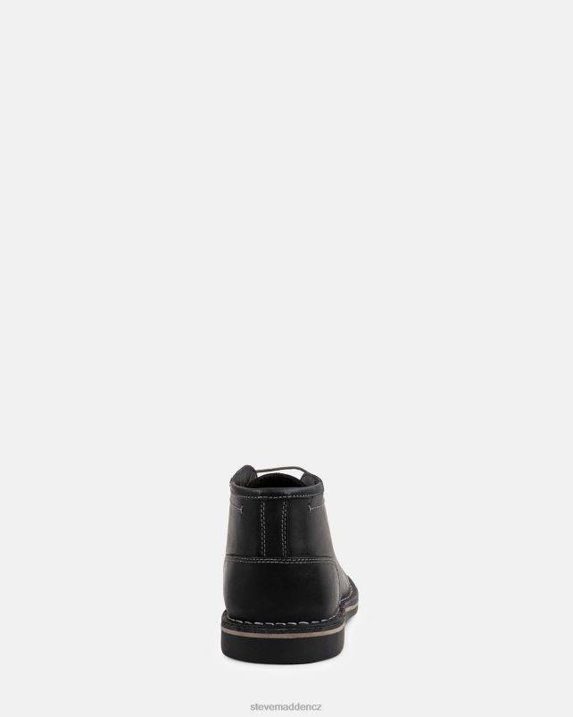 obuv Černá kůže LR2BN937 muži Steve Madden naslouchat