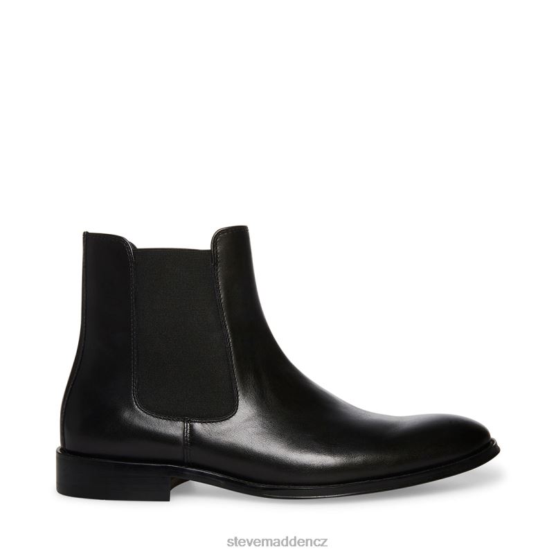 obuv Černá kůže LR2BN940 muži Steve Madden Adamo