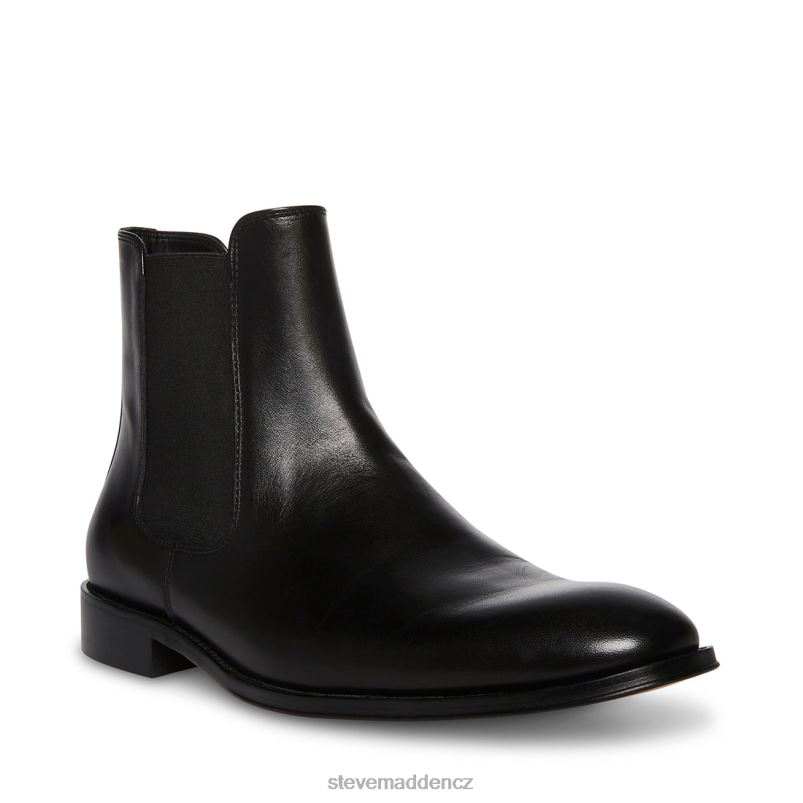 obuv Černá kůže LR2BN940 muži Steve Madden Adamo