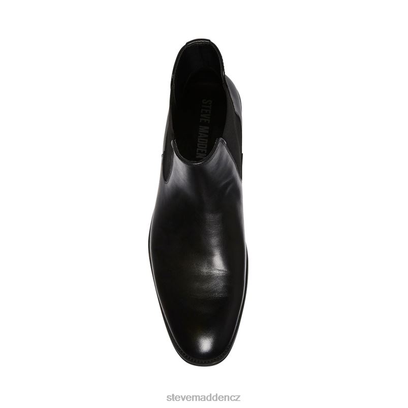 obuv Černá kůže LR2BN940 muži Steve Madden Adamo
