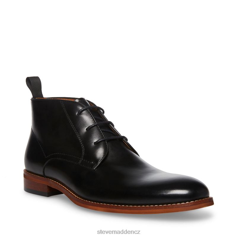 obuv Černá kůže LR2BN941 muži Steve Madden favien