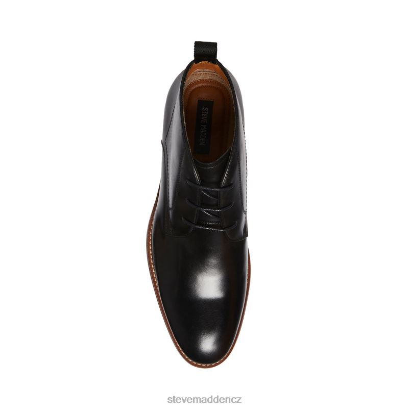 obuv Černá kůže LR2BN941 muži Steve Madden favien