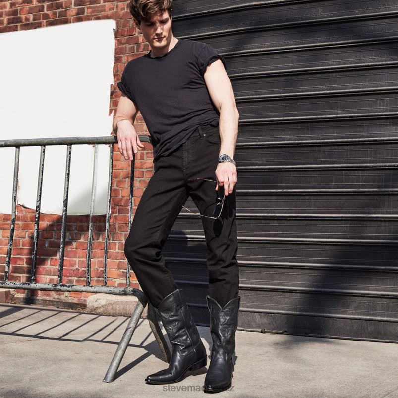 obuv Černá kůže LR2BN943 muži Steve Madden reyy