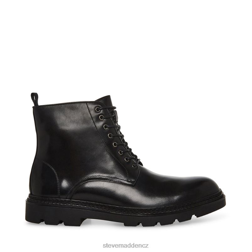 obuv Černá kůže LR2BN955 muži Steve Madden jessee