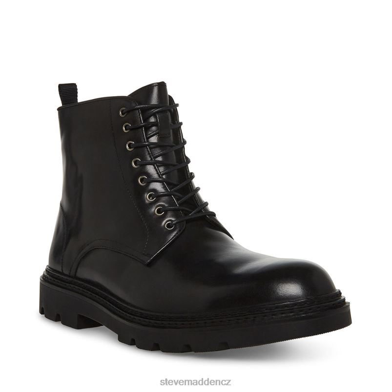 obuv Černá kůže LR2BN955 muži Steve Madden jessee