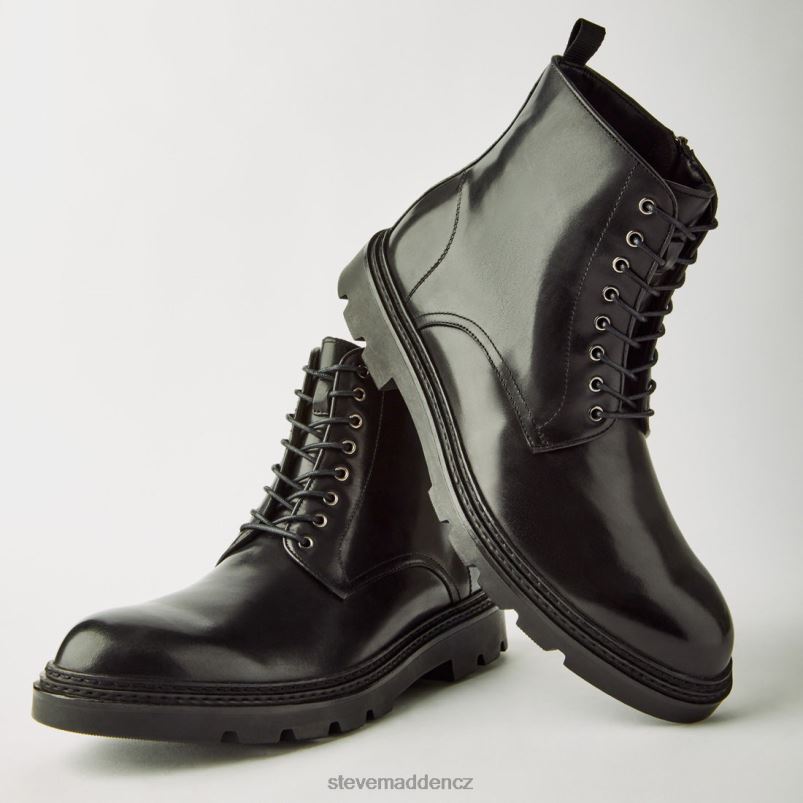 obuv Černá kůže LR2BN955 muži Steve Madden jessee