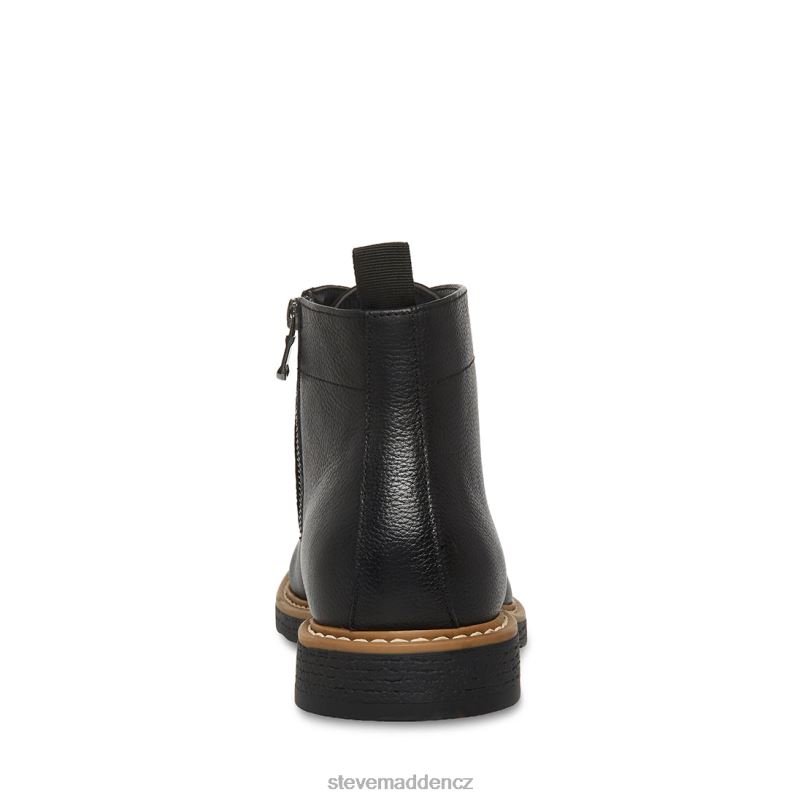 obuv Černá kůže LR2BN958 muži Steve Madden Mitchell